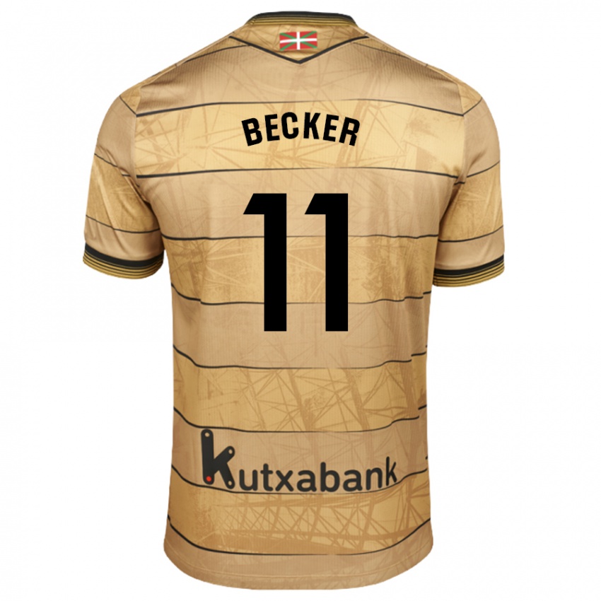 Niño Camiseta Sheraldo Becker #11 Marrón 2ª Equipación 2024/25 La Camisa México