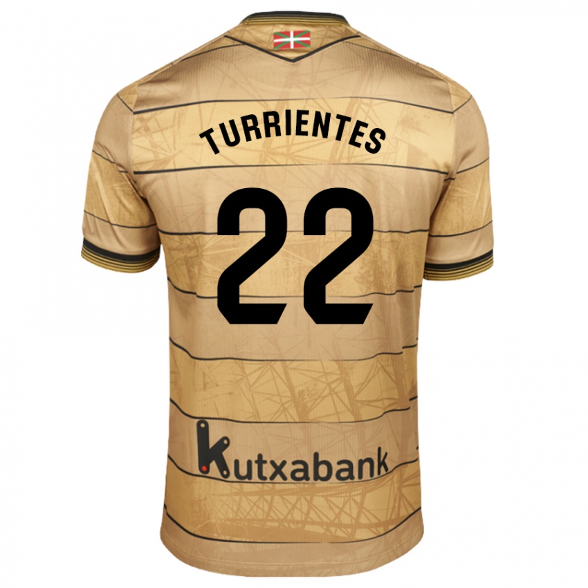 Niño Camiseta Beñat Turrientes #22 Marrón 2ª Equipación 2024/25 La Camisa México