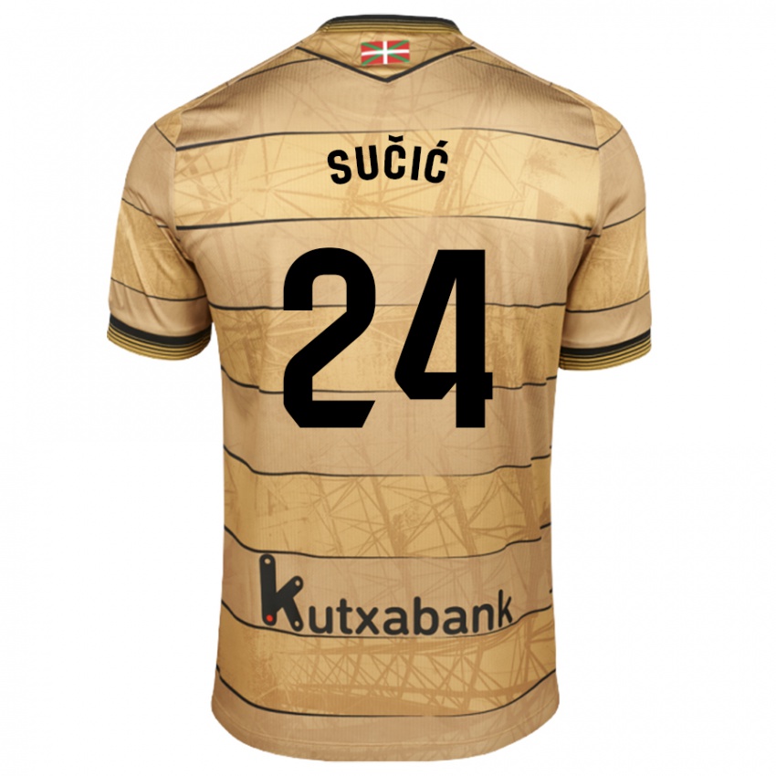 Niño Camiseta Luka Sucic #24 Marrón 2ª Equipación 2024/25 La Camisa México