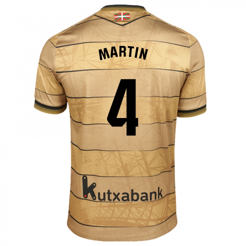 Niño Camiseta Jon Martín #4 Marrón 2ª Equipación 2024/25 La Camisa México