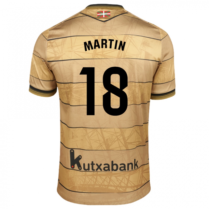 Niño Camiseta Hugo Martín #18 Marrón 2ª Equipación 2024/25 La Camisa México