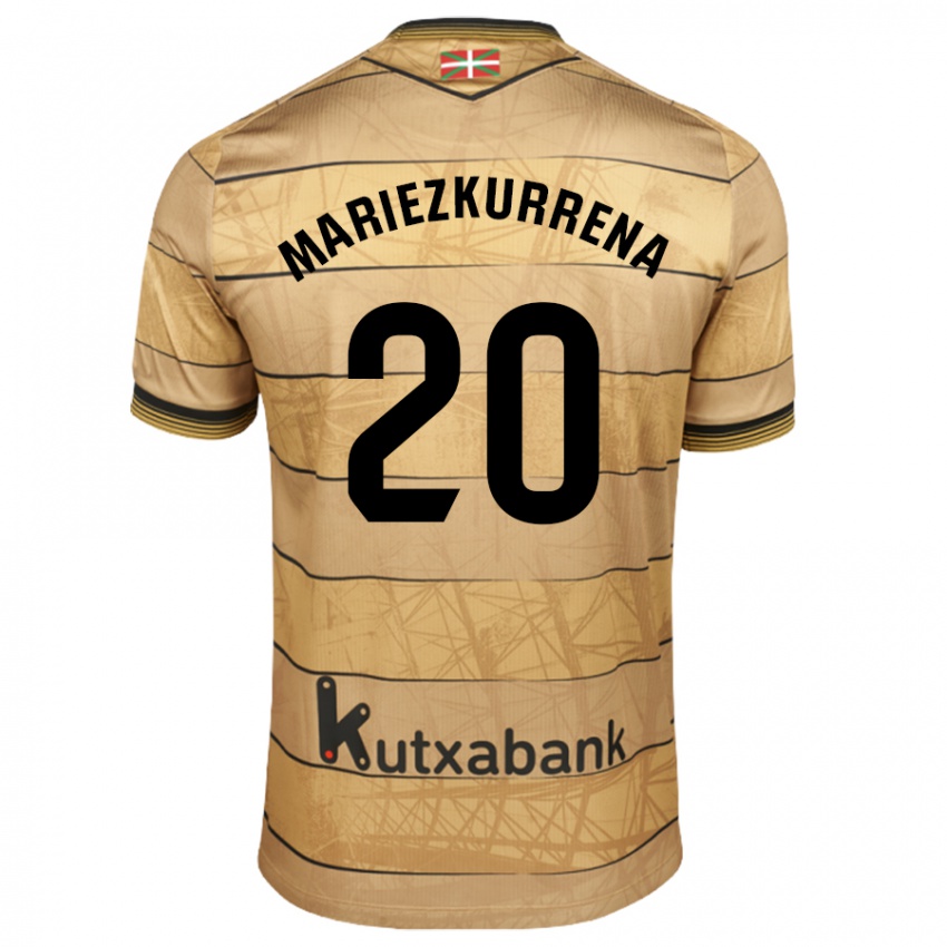 Niño Camiseta Arkaitz Mariezkurrena #20 Marrón 2ª Equipación 2024/25 La Camisa México