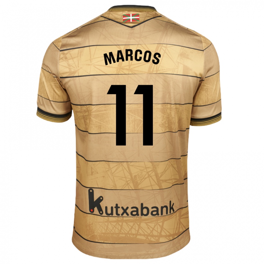 Niño Camiseta Cecilia Marcos Nabal #11 Marrón 2ª Equipación 2024/25 La Camisa México