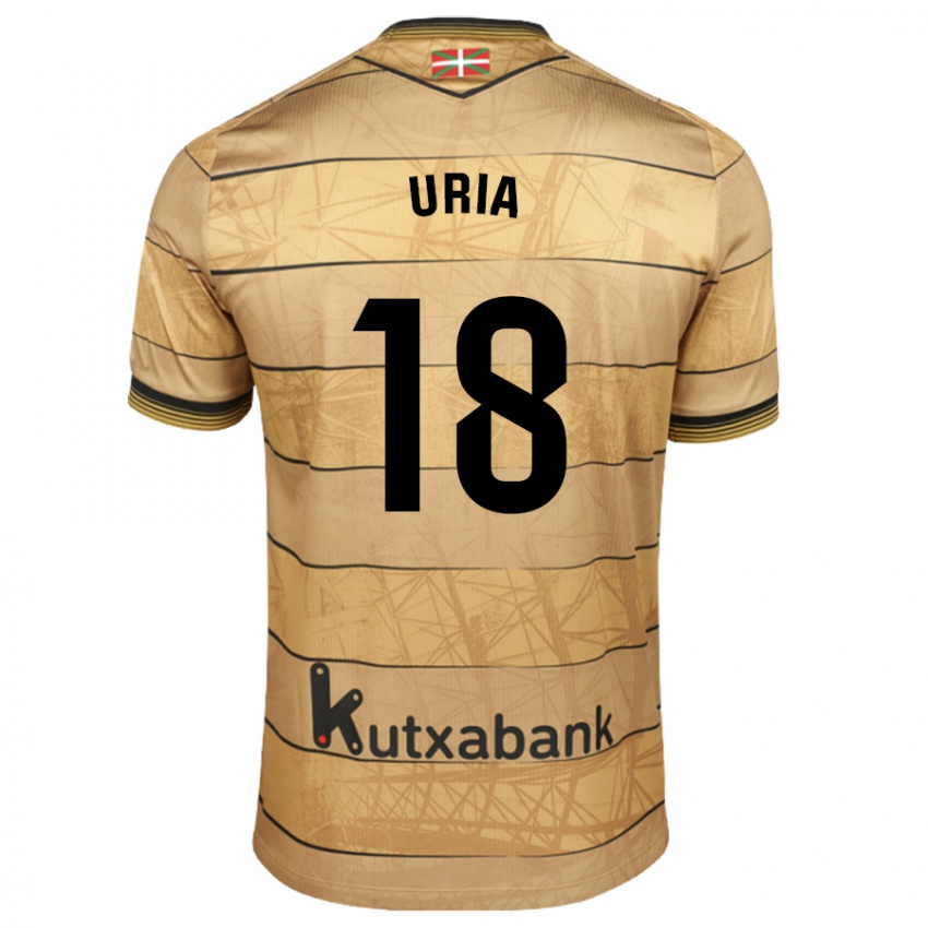 Niño Camiseta Mirari Uria Gabilondo #18 Marrón 2ª Equipación 2024/25 La Camisa México