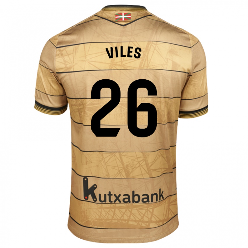 Niño Camiseta Elene Viles #26 Marrón 2ª Equipación 2024/25 La Camisa México