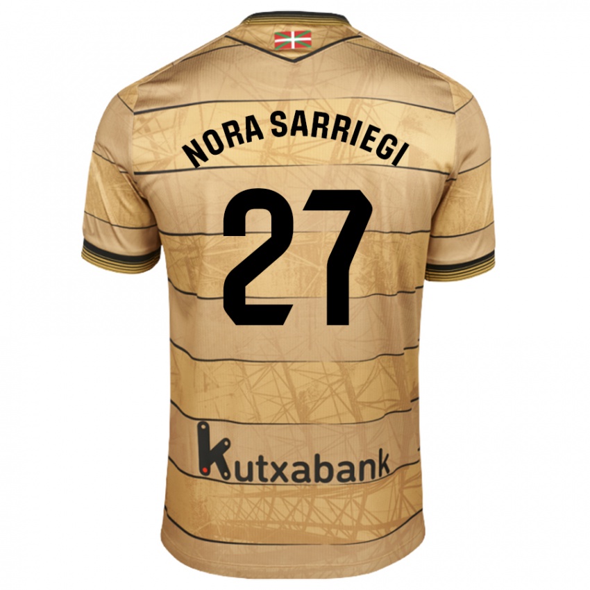 Niño Camiseta Nora Sarriegi Galdos #27 Marrón 2ª Equipación 2024/25 La Camisa México