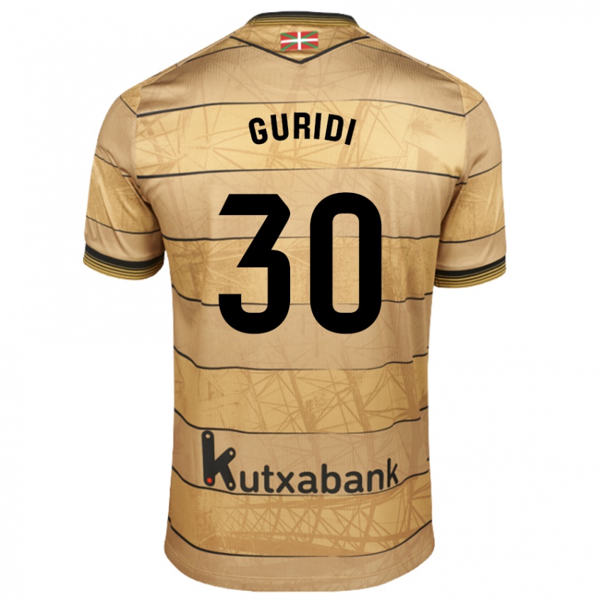 Niño Camiseta Elene Guridi Mesonero #30 Marrón 2ª Equipación 2024/25 La Camisa México