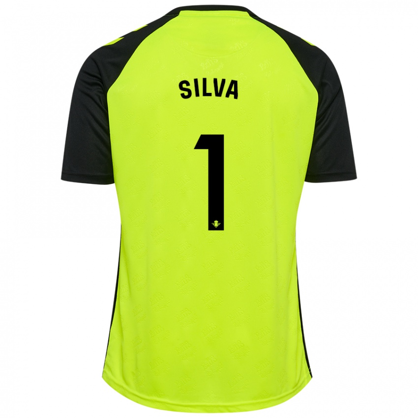 Niño Camiseta Rui Silva #1 Amarillo Fluorescente Negro 2ª Equipación 2024/25 La Camisa México