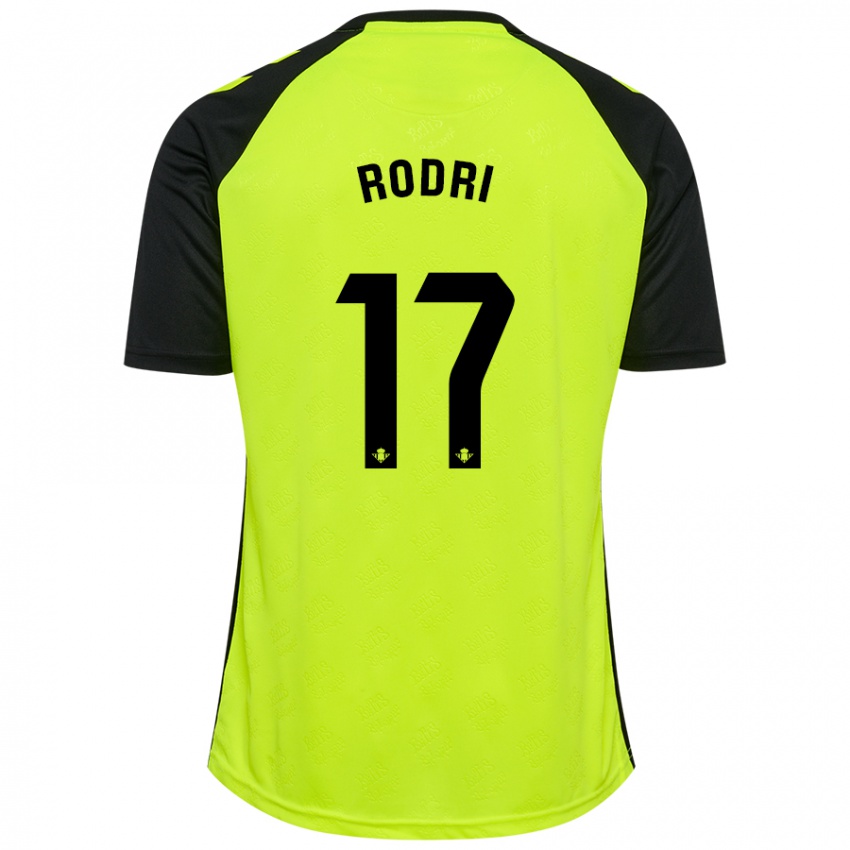 Niño Camiseta Rodri Sánchez #17 Amarillo Fluorescente Negro 2ª Equipación 2024/25 La Camisa México