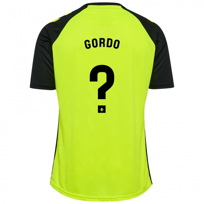 Niño Camiseta Josan Gordo #0 Amarillo Fluorescente Negro 2ª Equipación 2024/25 La Camisa México