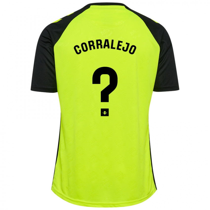 Niño Camiseta Iván Corralejo #0 Amarillo Fluorescente Negro 2ª Equipación 2024/25 La Camisa México