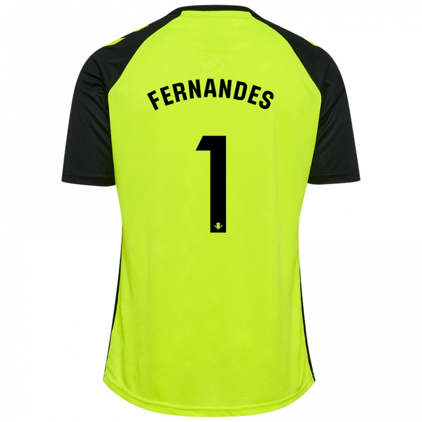 Niño Camiseta Guilherme Fernandes #1 Amarillo Fluorescente Negro 2ª Equipación 2024/25 La Camisa México