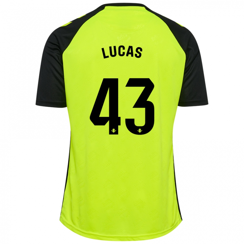 Niño Camiseta Lucas Alcázar #43 Amarillo Fluorescente Negro 2ª Equipación 2024/25 La Camisa México