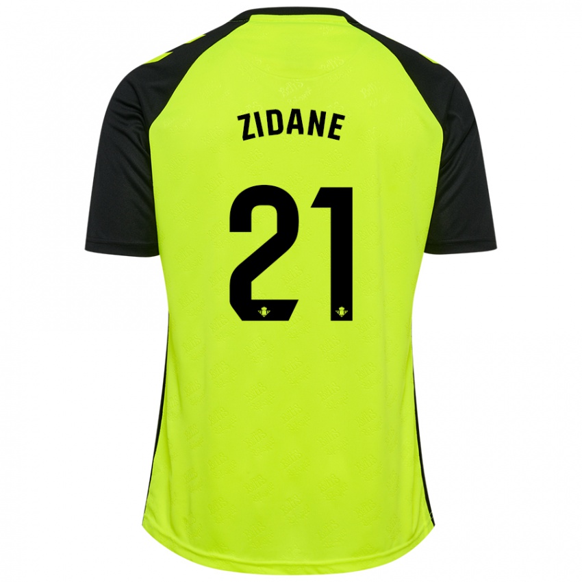 Niño Camiseta Elyaz Zidane #21 Amarillo Fluorescente Negro 2ª Equipación 2024/25 La Camisa México