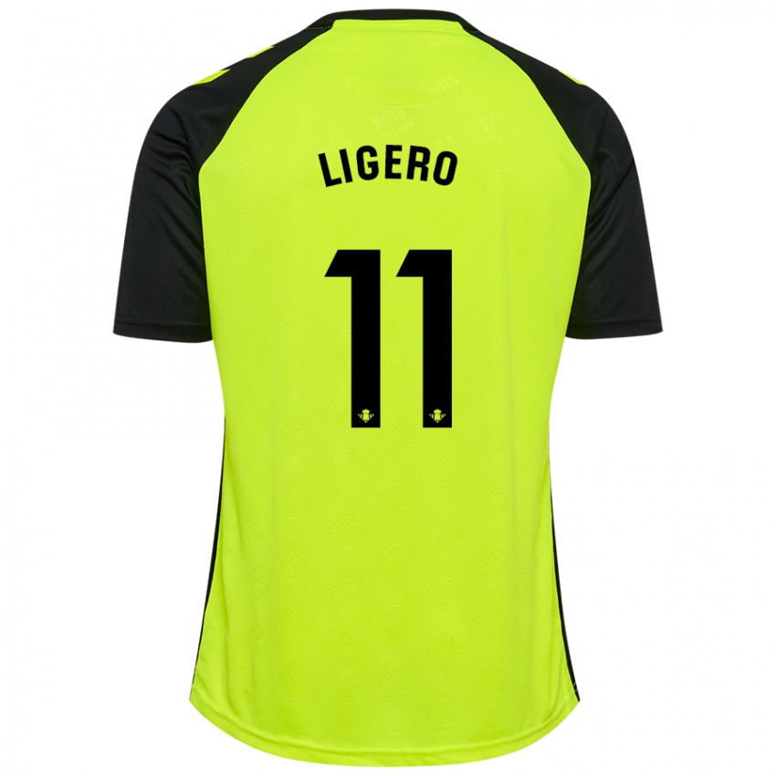 Niño Camiseta Nuria Ligero #11 Amarillo Fluorescente Negro 2ª Equipación 2024/25 La Camisa México