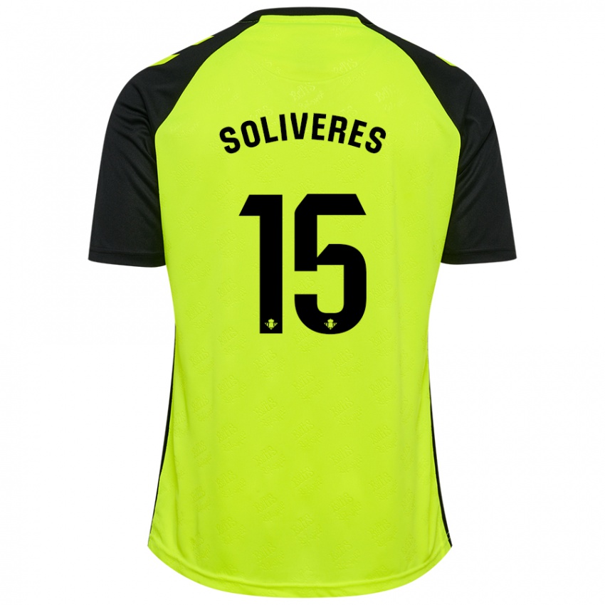 Niño Camiseta Gema Soliveres #15 Amarillo Fluorescente Negro 2ª Equipación 2024/25 La Camisa México