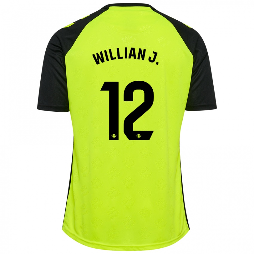 Niño Camiseta Willian José #12 Amarillo Fluorescente Negro 2ª Equipación 2024/25 La Camisa México