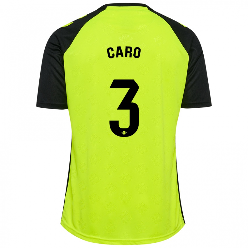 Niño Camiseta Andrés Caro #3 Amarillo Fluorescente Negro 2ª Equipación 2024/25 La Camisa México