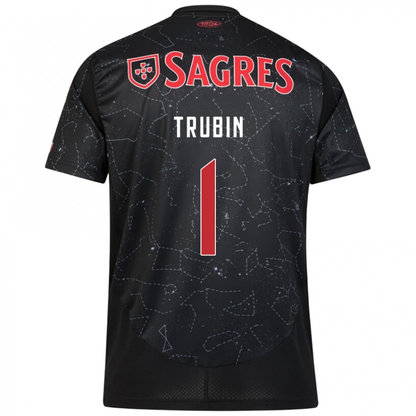 Niño Camiseta Anatoliy Trubin #1 Negro Rojo 2ª Equipación 2024/25 La Camisa México