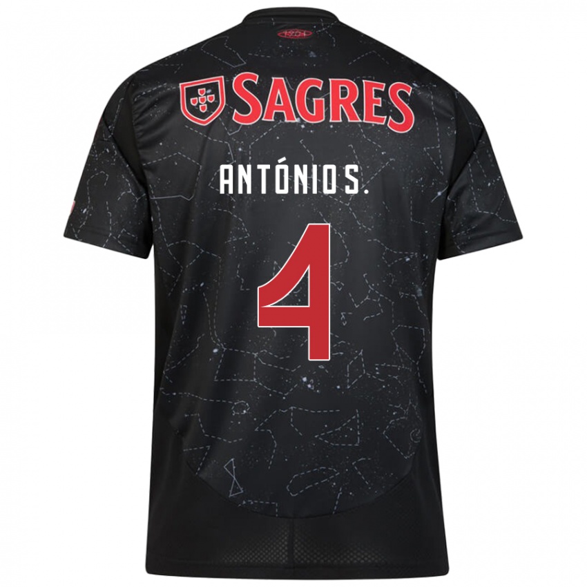 Niño Camiseta António Silva #4 Negro Rojo 2ª Equipación 2024/25 La Camisa México