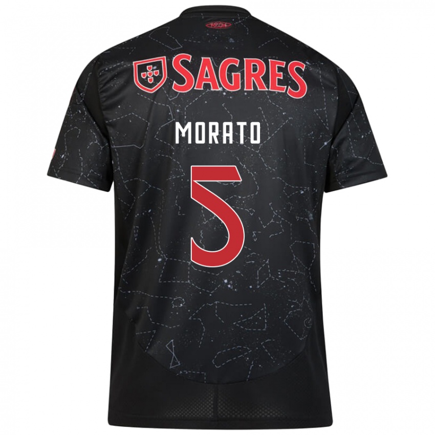 Niño Camiseta Morato #5 Negro Rojo 2ª Equipación 2024/25 La Camisa México