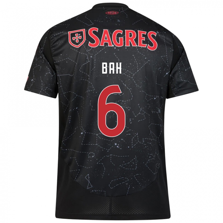 Niño Camiseta Alexander Bah #6 Negro Rojo 2ª Equipación 2024/25 La Camisa México