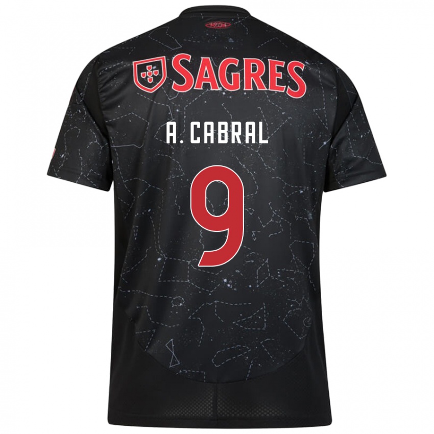 Niño Camiseta Arthur Cabral #9 Negro Rojo 2ª Equipación 2024/25 La Camisa México