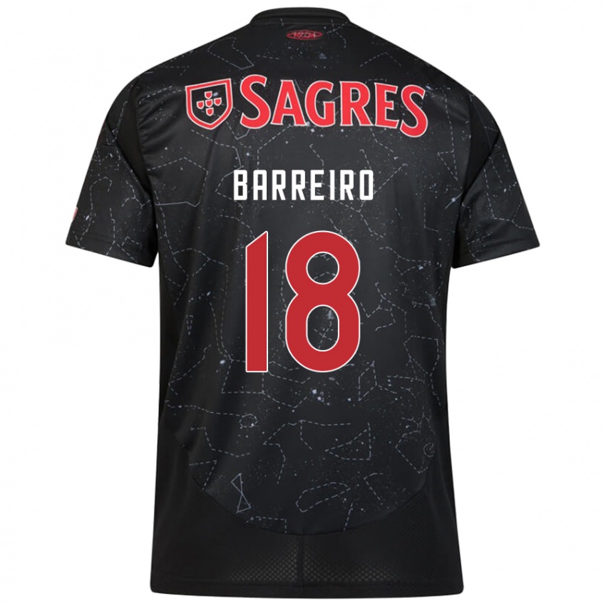 Niño Camiseta Leandro Barreiro #18 Negro Rojo 2ª Equipación 2024/25 La Camisa México