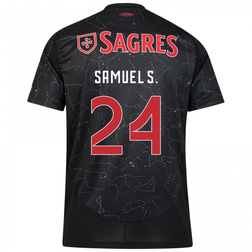 Niño Camiseta Samuel Soares #24 Negro Rojo 2ª Equipación 2024/25 La Camisa México