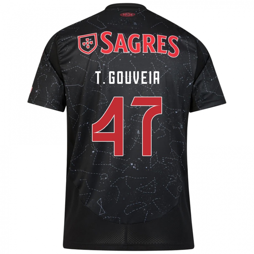 Niño Camiseta Tiago Gouveia #47 Negro Rojo 2ª Equipación 2024/25 La Camisa México