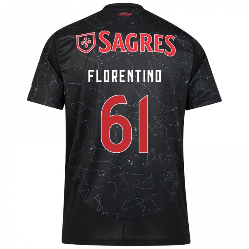 Niño Camiseta Florentino #61 Negro Rojo 2ª Equipación 2024/25 La Camisa México