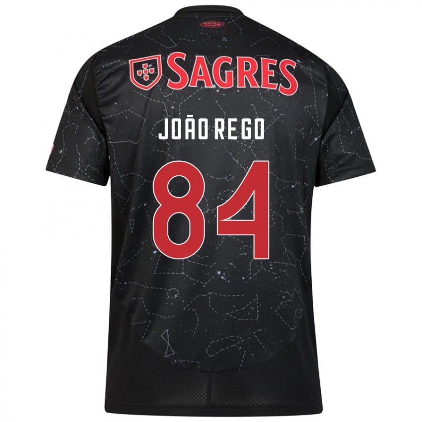 Niño Camiseta João Rêgo #84 Negro Rojo 2ª Equipación 2024/25 La Camisa México