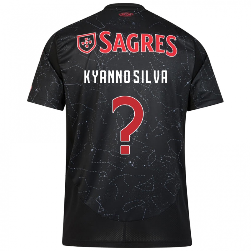 Niño Camiseta Kyanno Silva #0 Negro Rojo 2ª Equipación 2024/25 La Camisa México