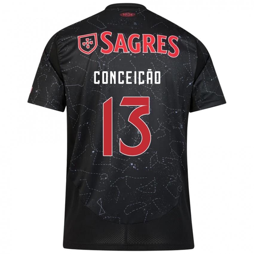 Niño Camiseta João Conceição #13 Negro Rojo 2ª Equipación 2024/25 La Camisa México