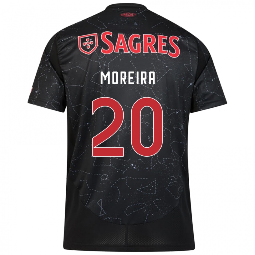 Niño Camiseta André Moreira #20 Negro Rojo 2ª Equipación 2024/25 La Camisa México