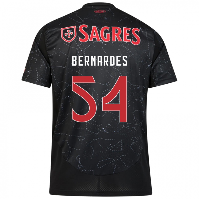 Niño Camiseta Bernardes #54 Negro Rojo 2ª Equipación 2024/25 La Camisa México