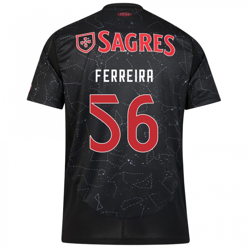 Niño Camiseta Martim Ferreira #56 Negro Rojo 2ª Equipación 2024/25 La Camisa México