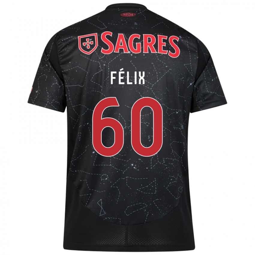 Niño Camiseta Nuno Félix #60 Negro Rojo 2ª Equipación 2024/25 La Camisa México