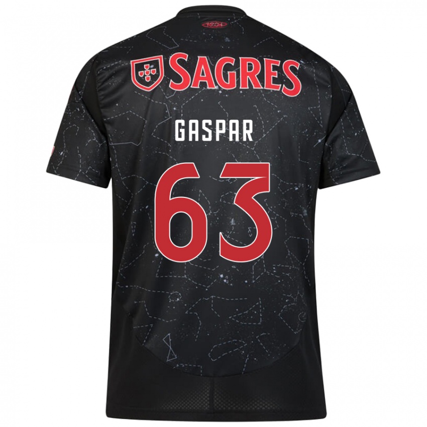 Niño Camiseta Guilherme Gaspar #63 Negro Rojo 2ª Equipación 2024/25 La Camisa México