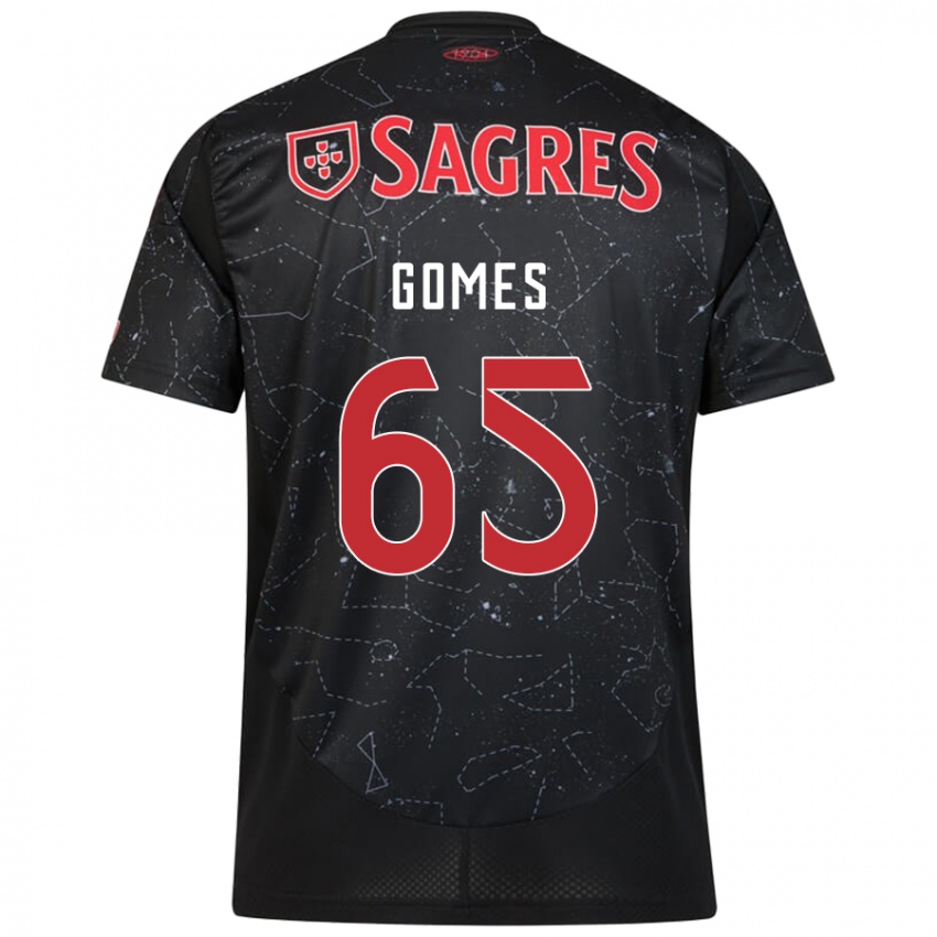 Niño Camiseta André Gomes #65 Negro Rojo 2ª Equipación 2024/25 La Camisa México