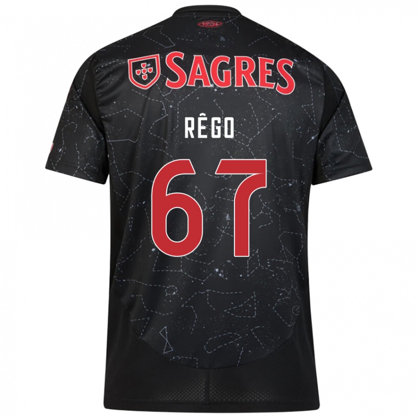 Niño Camiseta Rodrigo Rêgo #67 Negro Rojo 2ª Equipación 2024/25 La Camisa México