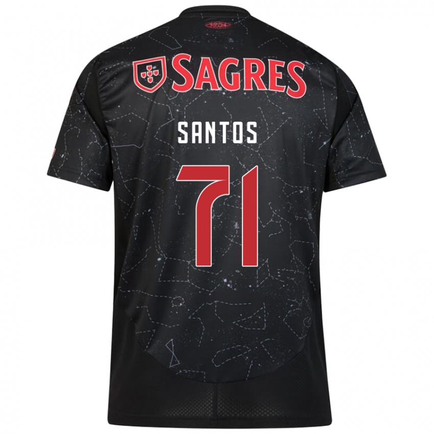 Niño Camiseta Leandro Santos #71 Negro Rojo 2ª Equipación 2024/25 La Camisa México