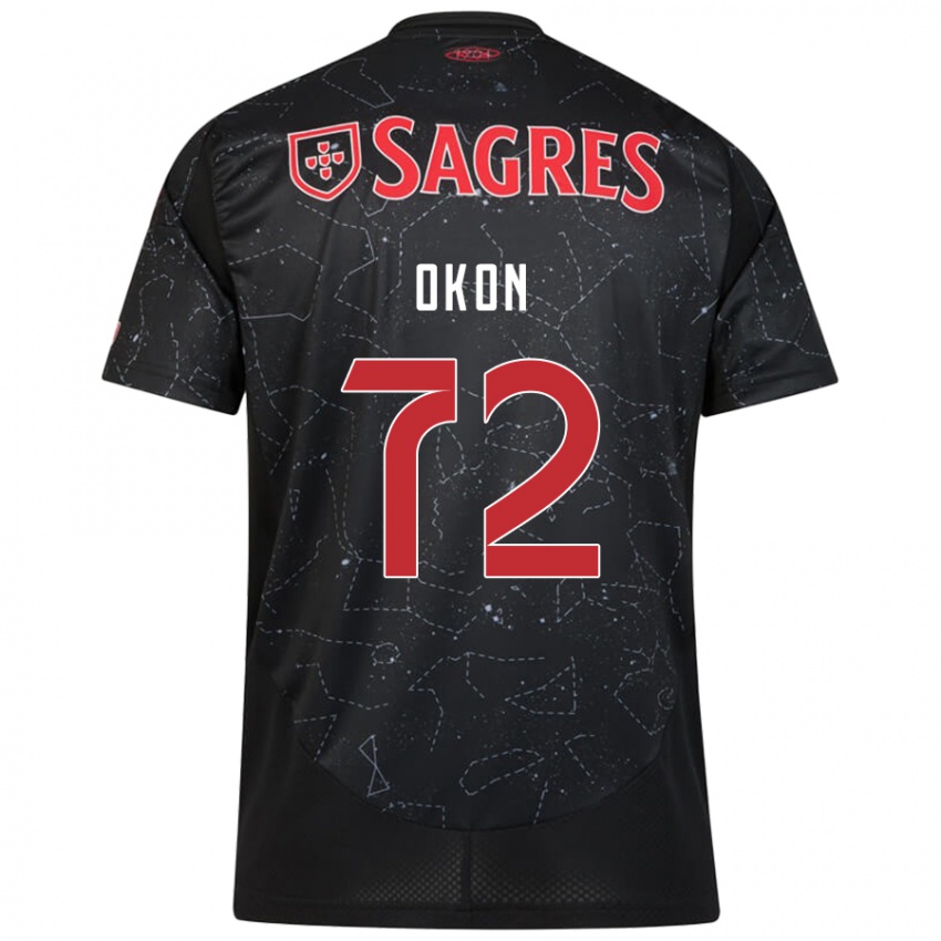 Niño Camiseta Paul Okon #72 Negro Rojo 2ª Equipación 2024/25 La Camisa México