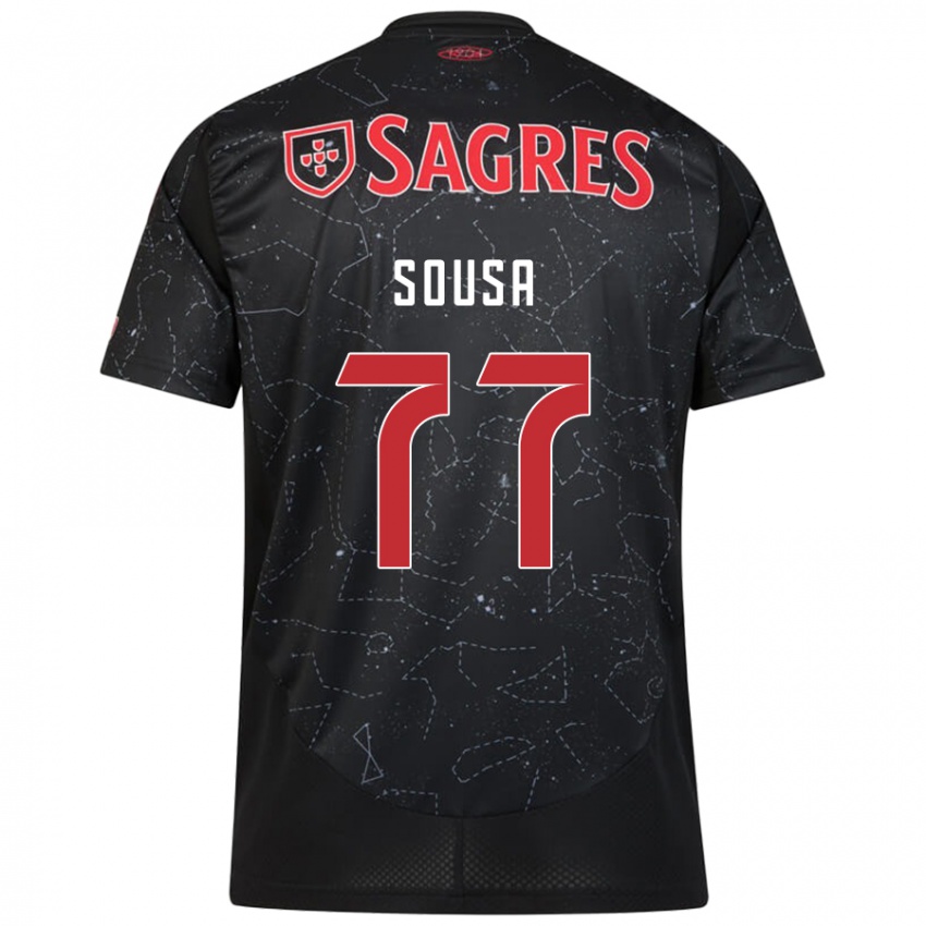 Niño Camiseta Gerson Sousa #77 Negro Rojo 2ª Equipación 2024/25 La Camisa México