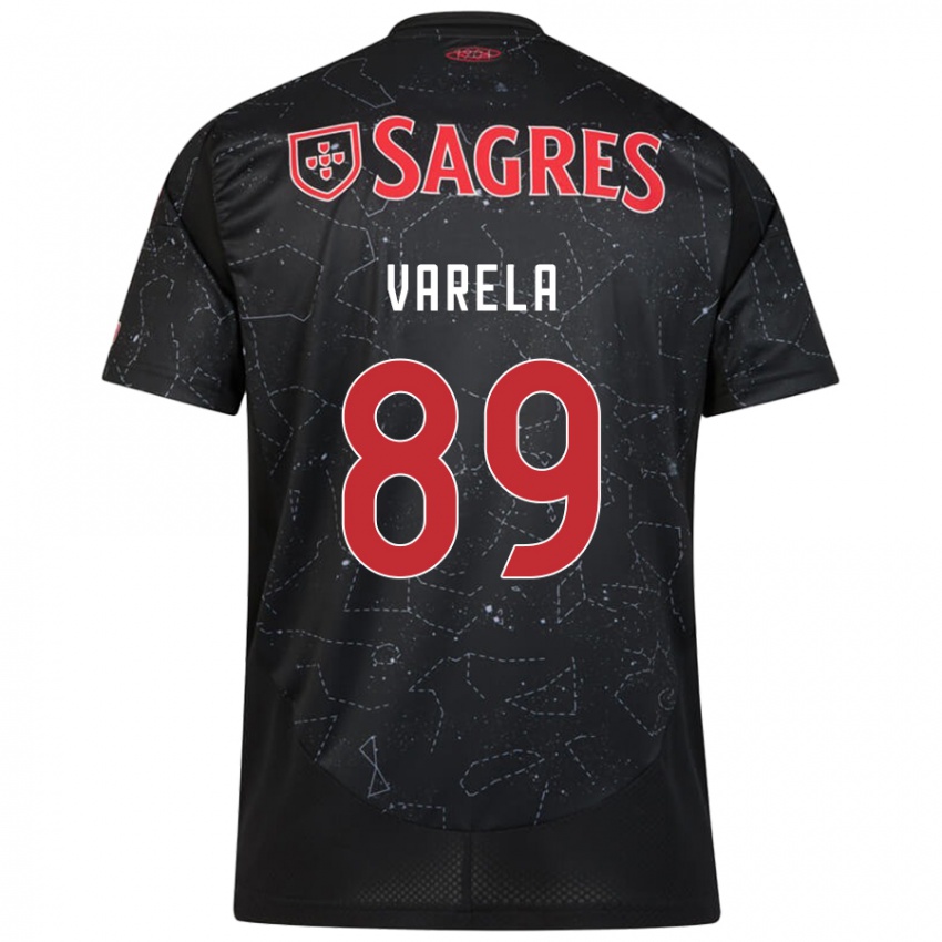 Niño Camiseta Gustavo Varela #89 Negro Rojo 2ª Equipación 2024/25 La Camisa México