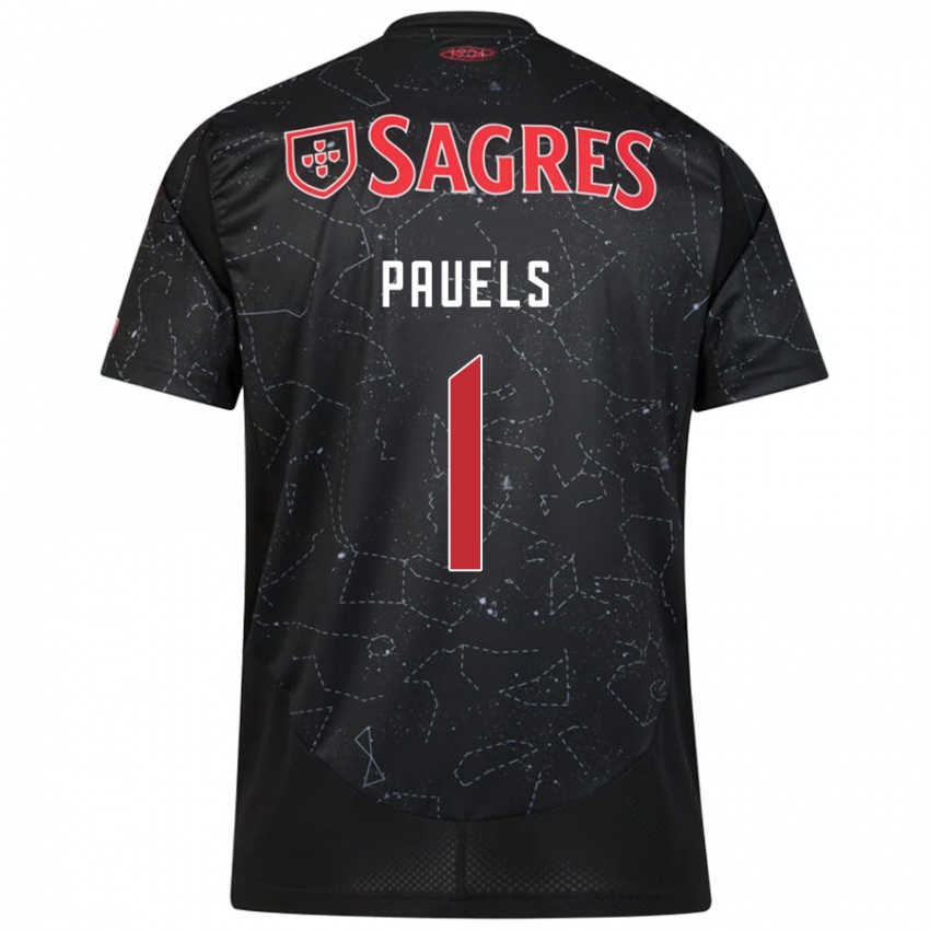 Niño Camiseta Lena Pauels #1 Negro Rojo 2ª Equipación 2024/25 La Camisa México