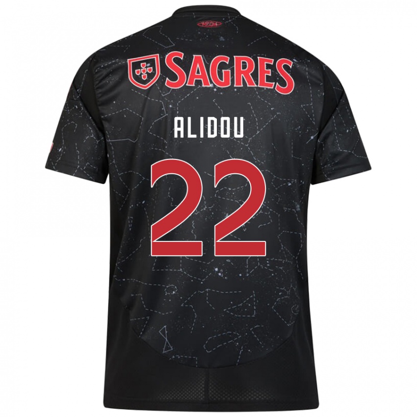 Niño Camiseta Marie-Yasmine Alidou #22 Negro Rojo 2ª Equipación 2024/25 La Camisa México