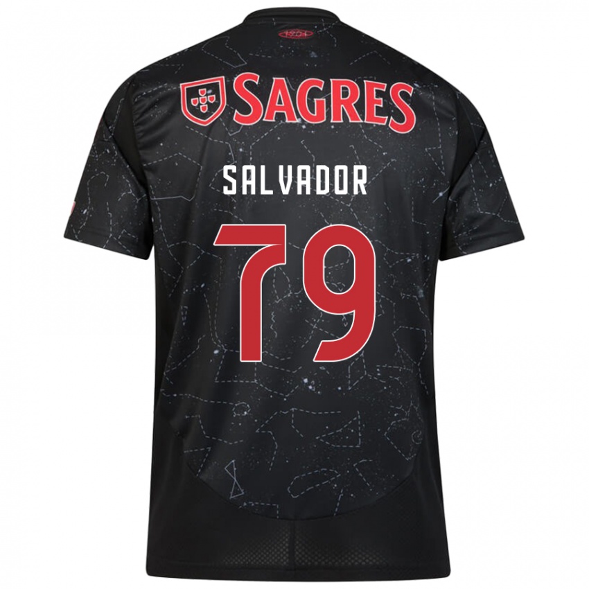 Niño Camiseta Marta Salvador #79 Negro Rojo 2ª Equipación 2024/25 La Camisa México