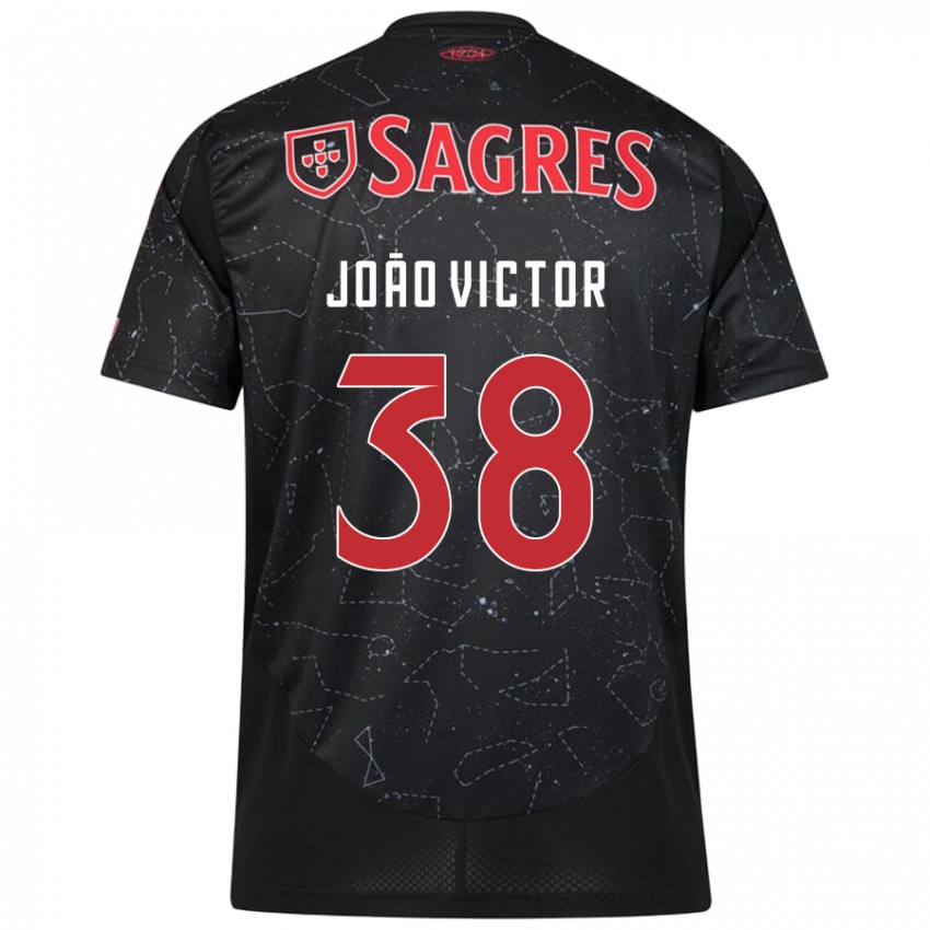 Niño Camiseta Joao Victor #38 Negro Rojo 2ª Equipación 2024/25 La Camisa México