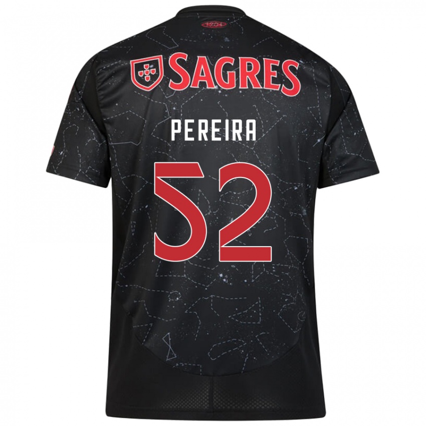 Niño Camiseta Henrique Pereira #52 Negro Rojo 2ª Equipación 2024/25 La Camisa México